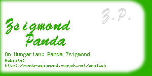 zsigmond panda business card